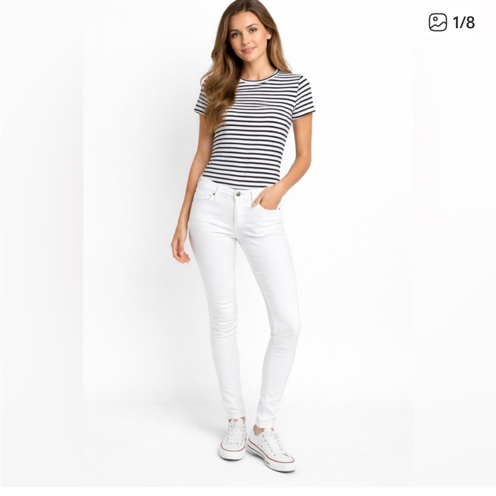 Buffalo David Bitton - Jazz Skinny Low Rise White Jean - 28 - China